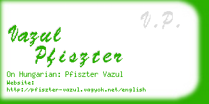 vazul pfiszter business card